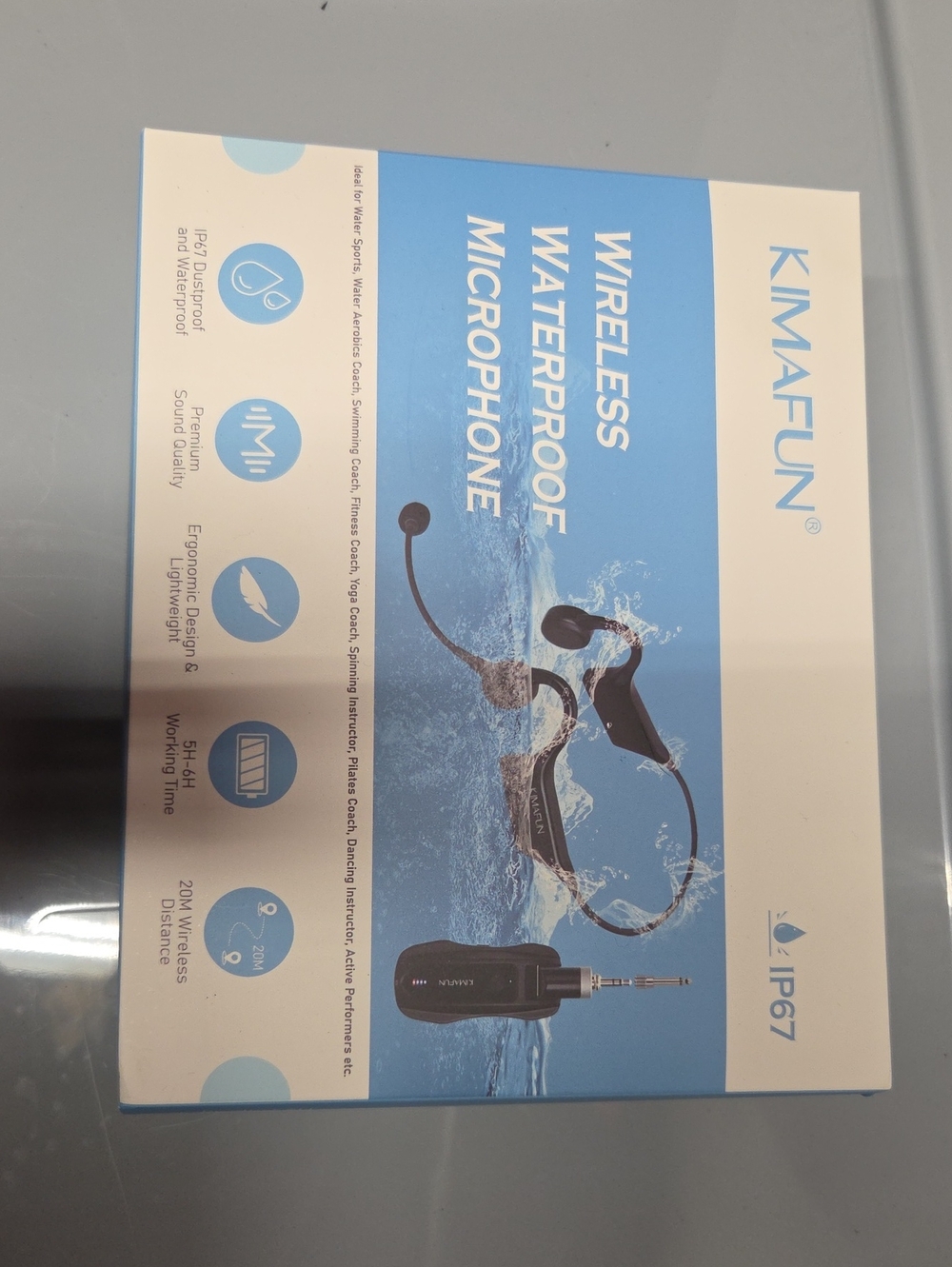 Wireless Waterproof Microphone - Blue